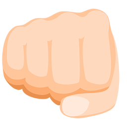 Oncoming Fist: Light Skin Tone