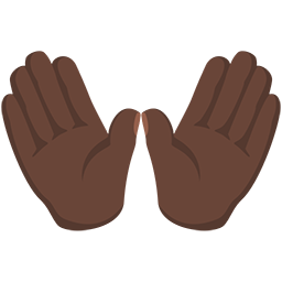 Open Hands: Dark Skin Tone