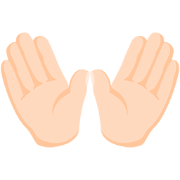 Open Hands: Light Skin Tone