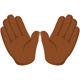 Open Hands: Medium-Dark Skin Tone