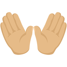 Open Hands: Medium-Light Skin Tone