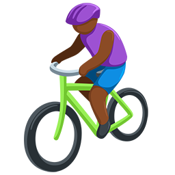Person Biking: Medium-Dark Skin Tone