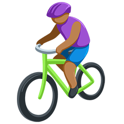 Person Biking: Medium Skin Tone