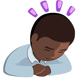 Person Bowing: Dark Skin Tone