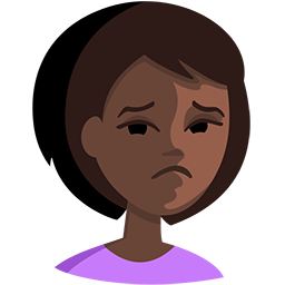 Person Frowning: Dark Skin Tone