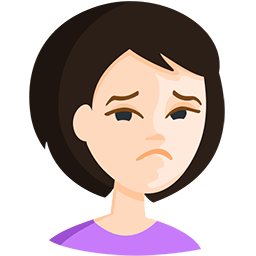 Person Frowning: Light Skin Tone
