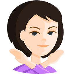 Person Gesturing No: Light Skin Tone