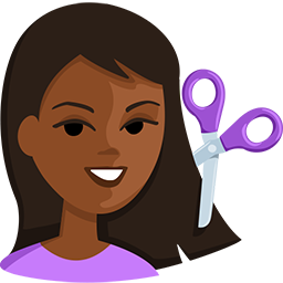 Person Getting Haircut: Medium-Dark Skin Tone