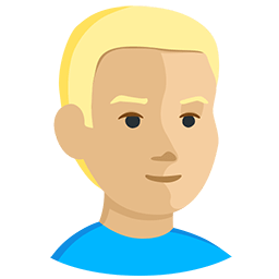 Person: Medium-Light Skin Tone, Blond Hair