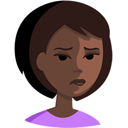 Person Pouting: Dark Skin Tone