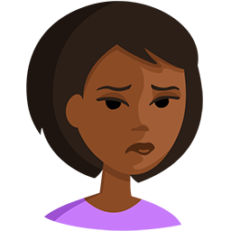 Person Pouting: Medium-Dark Skin Tone