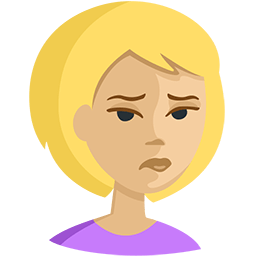 Person Pouting: Medium-Light Skin Tone