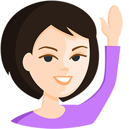 Person Raising Hand: Light Skin Tone