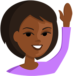 Person Raising Hand: Medium-Dark Skin Tone