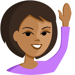Person Raising Hand: Medium Skin Tone