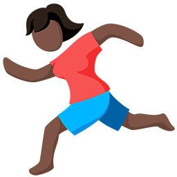 Person Running: Dark Skin Tone