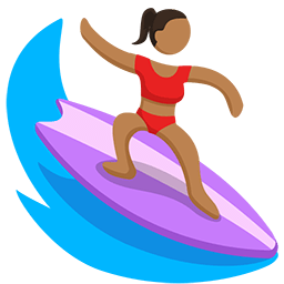Person Surfing: Medium Skin Tone
