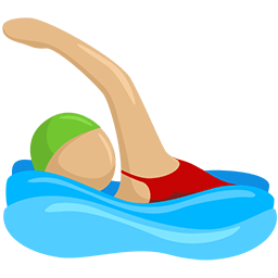 Person Swimming: Medium-Light Skin Tone