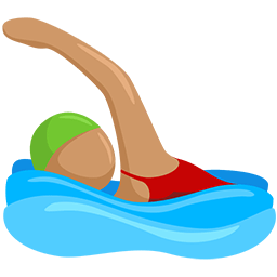 Person Swimming: Medium Skin Tone