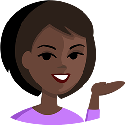 Person Tipping Hand: Dark Skin Tone