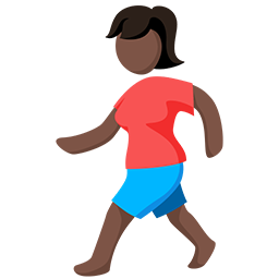 Person Walking: Dark Skin Tone