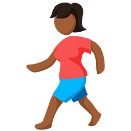 Person Walking: Medium-Dark Skin Tone