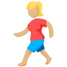 Person Walking: Medium-Light Skin Tone