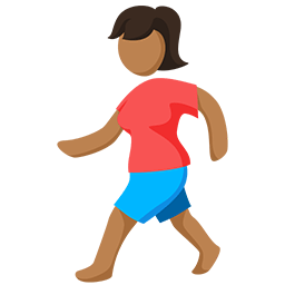 Person Walking: Medium Skin Tone