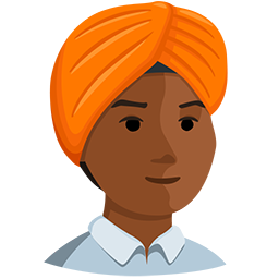 Person Wearing Turban: Medium-Dark Skin Tone