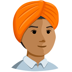 Person Wearing Turban: Medium Skin Tone