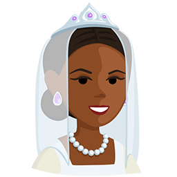Person with Veil: Medium-Dark Skin Tone