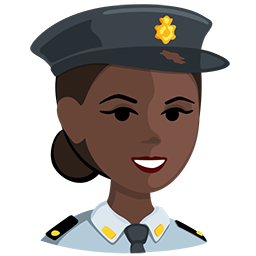 Police Officer: Dark Skin Tone
