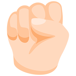 Raised Fist: Light Skin Tone