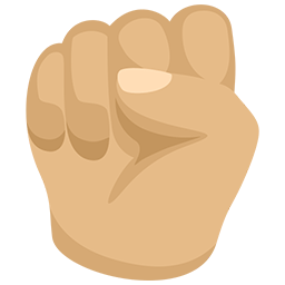 Raised Fist: Medium-Light Skin Tone