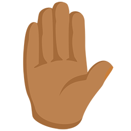 Raised Hand: Medium Skin Tone