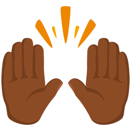 Raising Hands: Medium-Dark Skin Tone