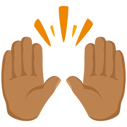 Raising Hands: Medium Skin Tone