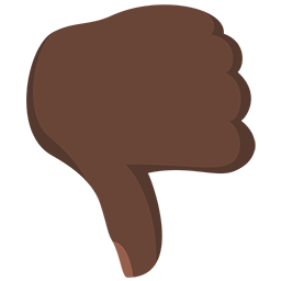 Thumbs Down: Dark Skin Tone
