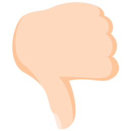 Thumbs Down: Light Skin Tone