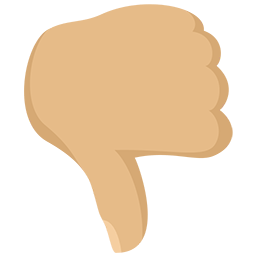 Thumbs Down: Medium-Light Skin Tone