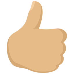 Thumbs Up: Medium-Light Skin Tone