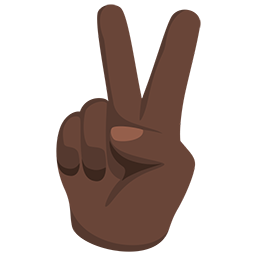 Victory Hand: Dark Skin Tone