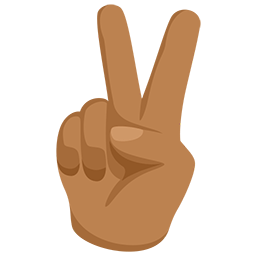 Victory Hand: Medium Skin Tone