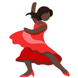 Woman Dancing: Dark Skin Tone