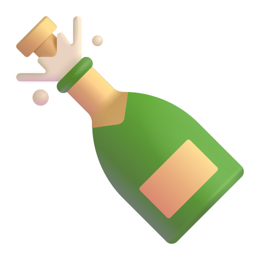 Bottle with Popping Cork Emoji πΎ