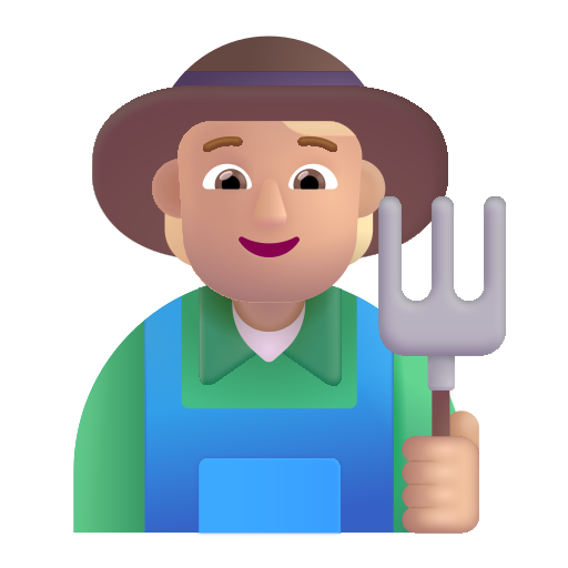 Profesional De La Agricultura: Tono de Piel Claro Medio Profesional De La Agricultura: Tono de Piel Claro Medio