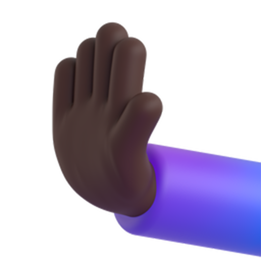 Mano que empuja hacia la izquierda: Tono de Piel Oscuro Mano que empuja hacia la izquierda: Tono de Piel Oscuro