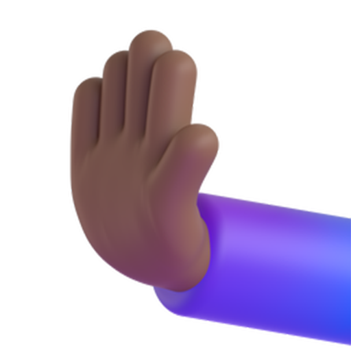 Mano que empuja hacia la izquierda: Tono de Piel Oscuro Medio Mano que empuja hacia la izquierda: Tono de Piel Oscuro Medio