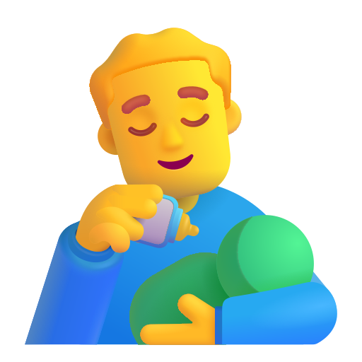 Hombre Alimentando A Bebé Hombre Alimentando A Bebé