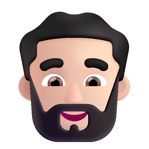 Hombre: Tono de Piel Claro, Barba Hombre: Tono de Piel Claro, Barba